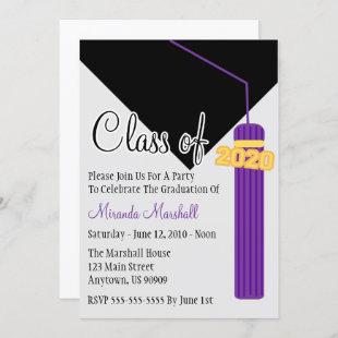 Class Of 2020 Tassel Graduation Invite (Purple)