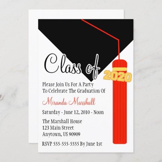 Class Of 2020 Tassel Graduation Invite (Red)