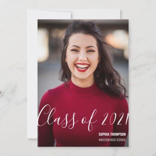 Class of 2021 Graduate Personalized Photo Name Announcement