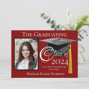 Class of 2021 Red Graduation Announcement