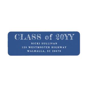 Class of 2022 Blue Graduation Return Address Label