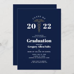 Class of 2022 Blue Nurse Graduation Invitation