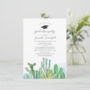 Class of 2022 Grad Cacti Plants  Graduation Party Invitation
