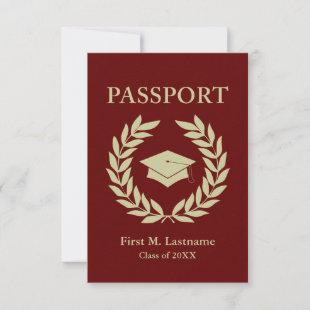 class of 2022 graduation passport invitation