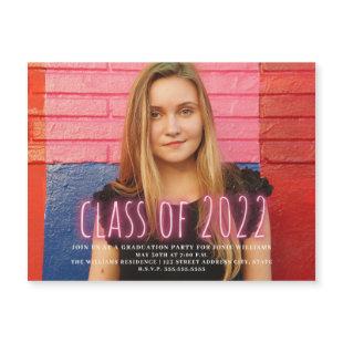 Class of 2022 Neon Print Graduation Photo Party