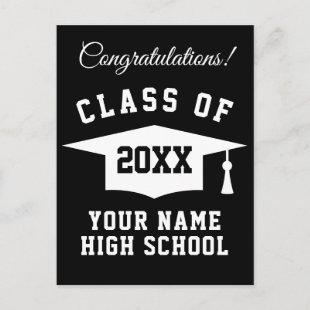 Class of 2022 school graduation congratulations postcard