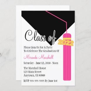 Class Of 2022 Tassel Graduation Invite (Pink)