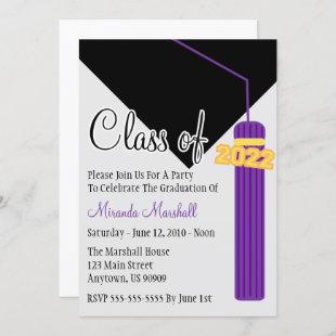 Class Of 2022 Tassel Graduation Invite (Purple)