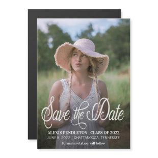Class of 2022 Whimsical Script Save Date Photo