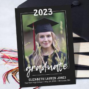 Class of 2023 Black and White Classic Graduation Announcement