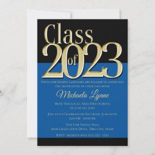 Class of 2023 Blue and Gold Grad Invitation