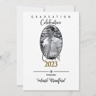 Class of 2023 Graduation Elegant Simple Photo Name Invitation