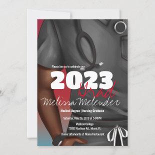 Class of 2023 Medical Scrubs Male Nurse Graduate Invitation