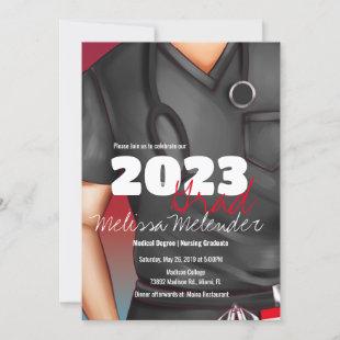 Class of 2023 Medical Scrubs Male Nurse Graduate Invitation