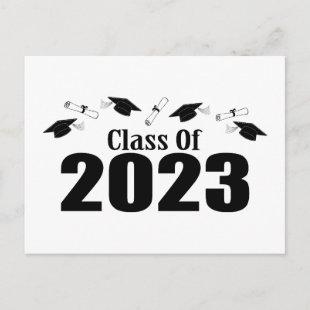 Class Of 2023 Postcard Invite (Black Caps)
