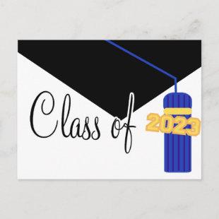 Class Of 2023 Postcard Invite (Blue Cap / Tassel)