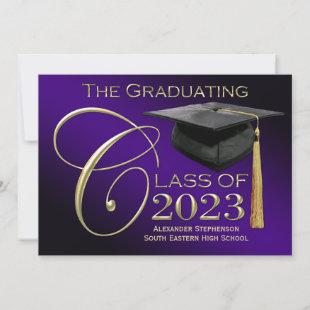 Class of 2023 Rich Purple Graduation Announcement