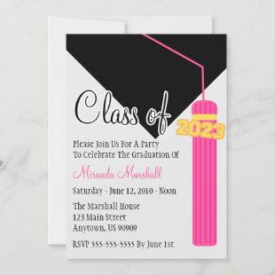 Class Of 2023 Tassel Graduation Invite (Pink)