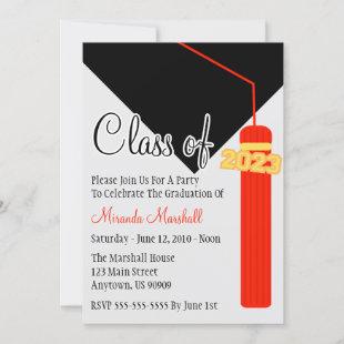 Class Of 2023 Tassel Graduation Invite (Red)
