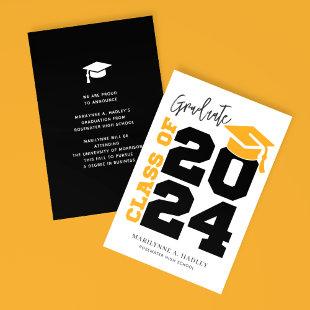 Class of 2024 Black Gold Graduation Announcement
