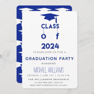 Class of 2024  - Blue Graduation Party Invitation