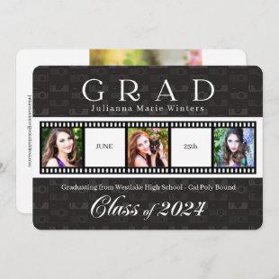 Class of 2024 Graduation Film Strip Theme 3 Photo  Invitation