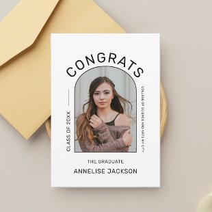 Class of 2024 minimalist congrats graduate photo announcement