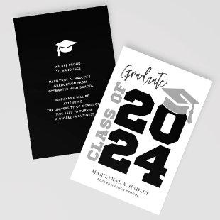 Class of 2024 Modern Graduation Announcement