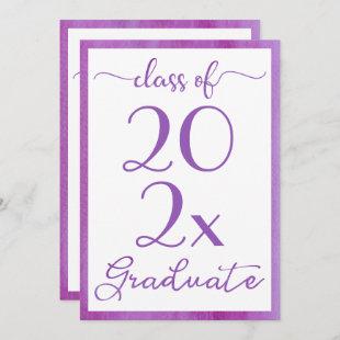 Class Of 2024 Violet Graduation Party Invitation