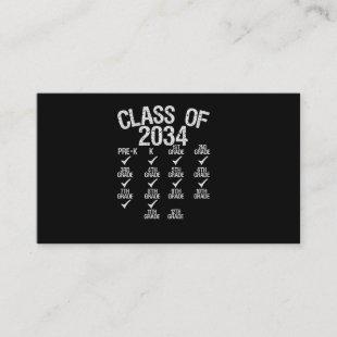 Class Of 2034 Grow With Me 8th Grade Graduation Enclosure Card