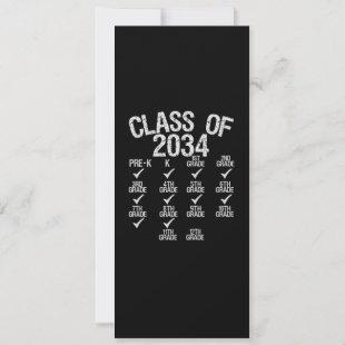 Class Of 2034 Grow With Me 8th Grade Graduation Holiday Card