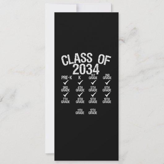 Class Of 2034 Grow With Me Graduation 6th Grade Holiday Card