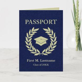 class of 20XX graduation passport invitation