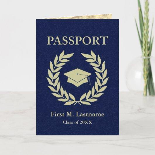class of 20XX graduation passport invitation