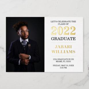 Class of 20XX Graduation, Your Photo Foil Invitation
