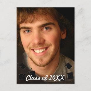 Class of Photo Graduation Change to Current Year Invitation Postcard