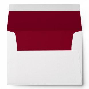 Classic Burgundy Lined Return Address Envelope
