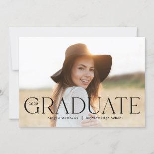 Classic Grad Editable Color Graduation Invitation