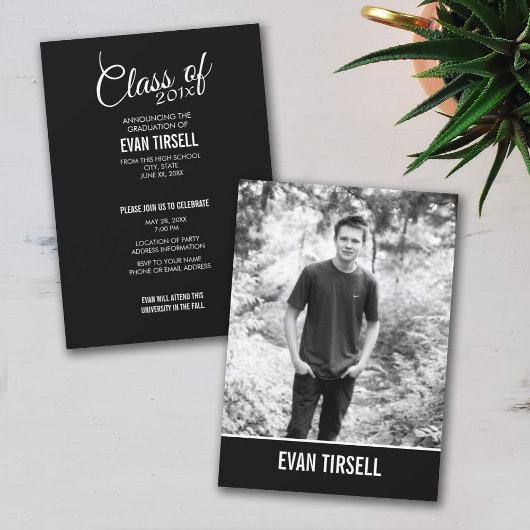 Classic Graduation Photo Announcement and Party