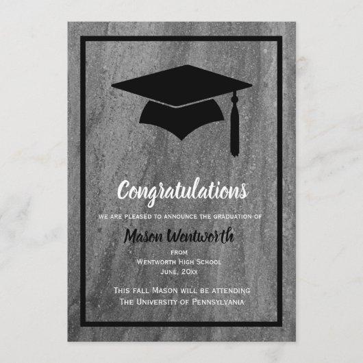 Classic Granite Graduation Announcement