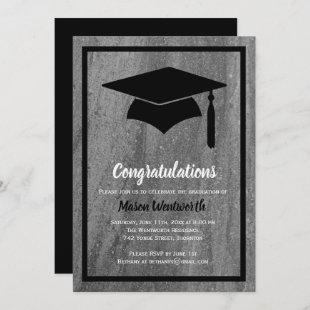 Classic Granite Graduation Invitation