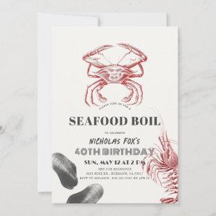 Classic Seafood Boil Birthday Invitation