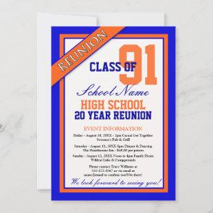 Classy Formal High School Reunion Invitation