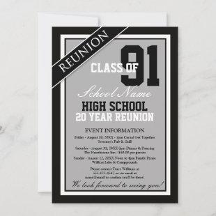 Classy Formal High School Reunion Invitation