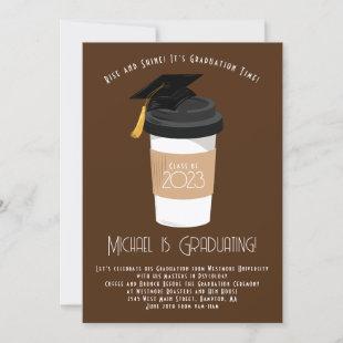Coffee Breakfast Brunch Graduation Party Invitation