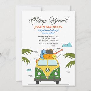 College Bound Green and Yellow Invitation