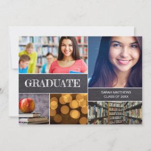 College Graduation Photo Collage Announcement
