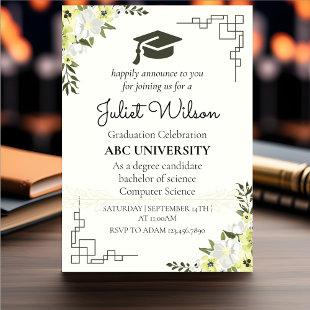 college university graduation commencement invitation
