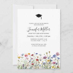 Colorful blooms Graduation Party Photo  Holiday Card