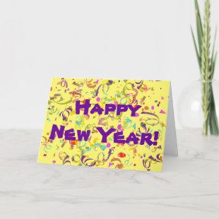 Colorful Confetti Personalized Special Occasion Holiday Card
